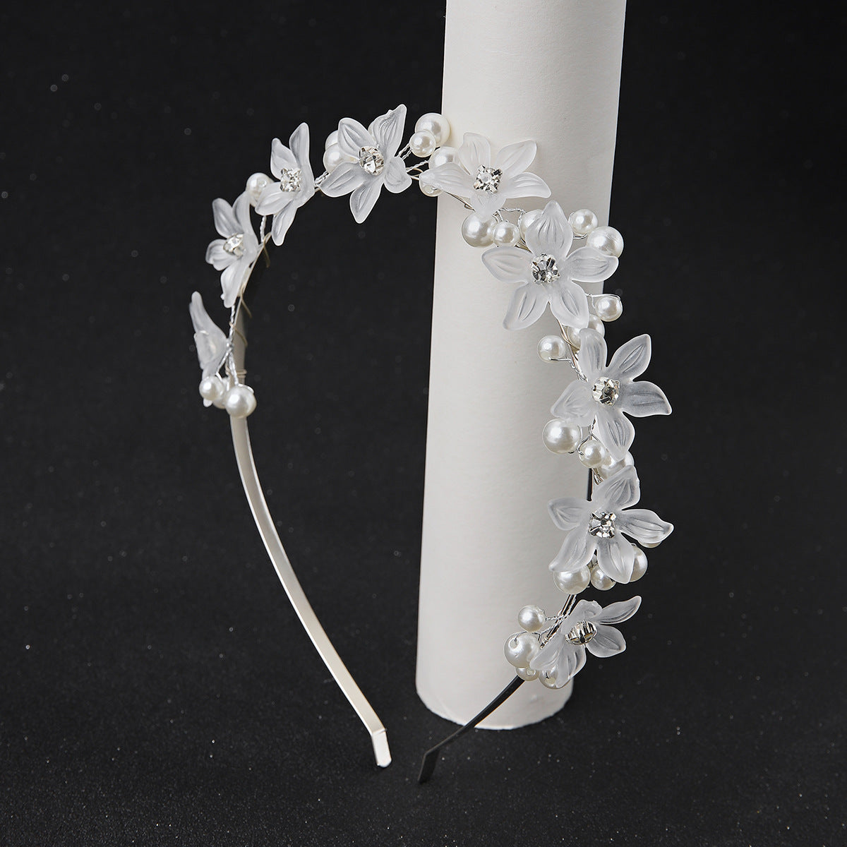 Women's Floral Pearl Hair Hoop Headwear