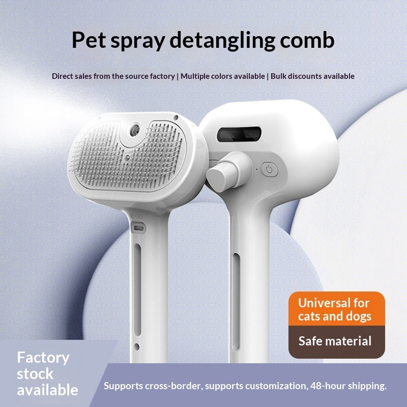 Pet Spray Comb Pin Brush Cat Grooming Comb For Removing Fur And Detangling Knots
