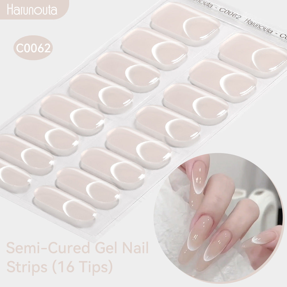 Harunouta Nail Stickers UV Gel Nail Sticker Semi-curing