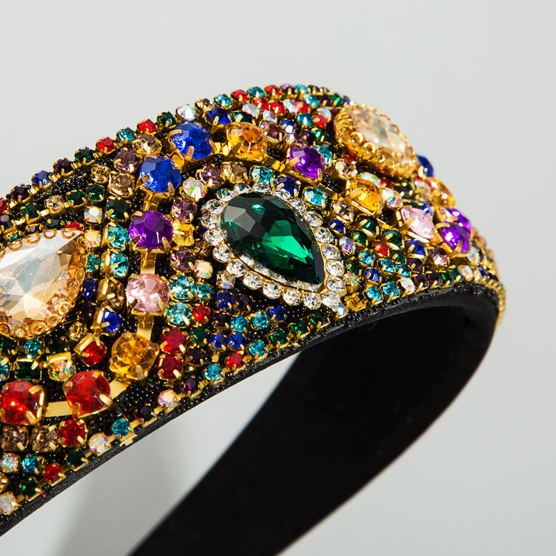 Fashionable And Simple Wide-edge Rhinestone Headband