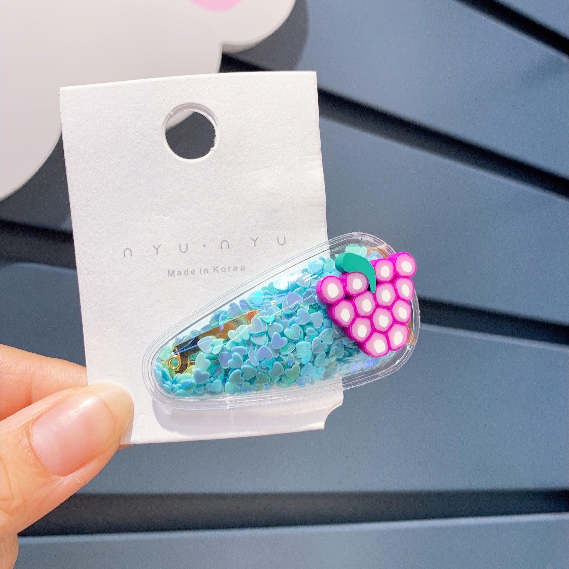 Personality transparent girl fruit hairpin