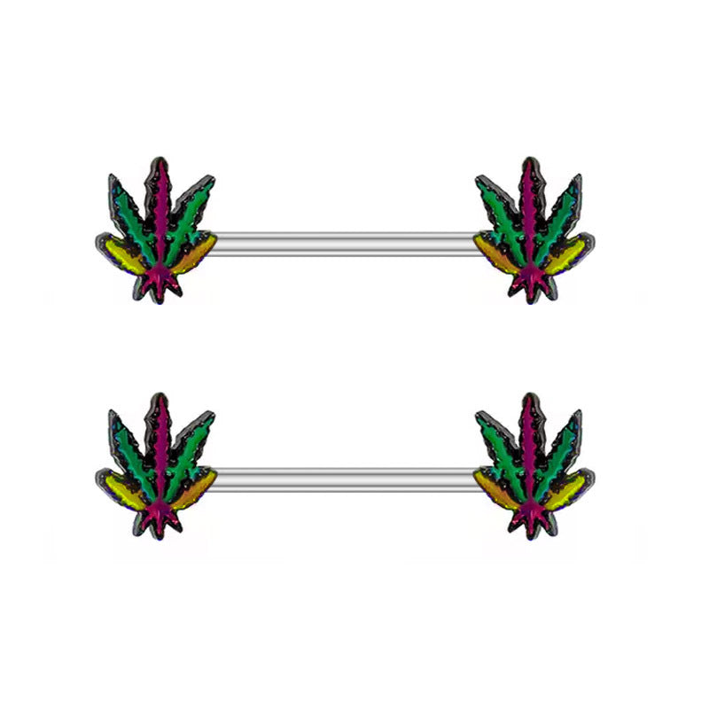 Lacquer Leaf Nipple Ornaments Smooth And Retro