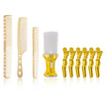 Stainless Steel Aluminum Comb Hair Stylist Comb Modeling Suit