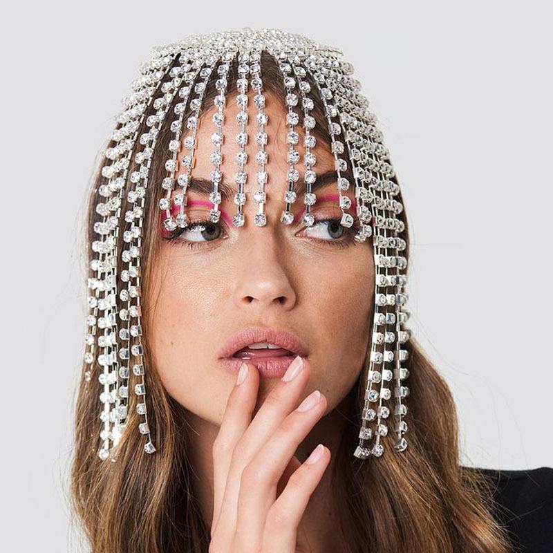 Tassel Headdress Hair Accessories Bridal Rhinestone Wind Headband Drill