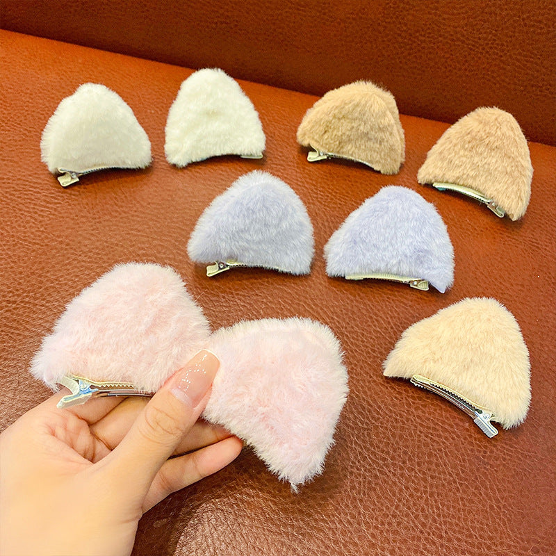Cos Props Korean Hair Accessories Plush Hairpin