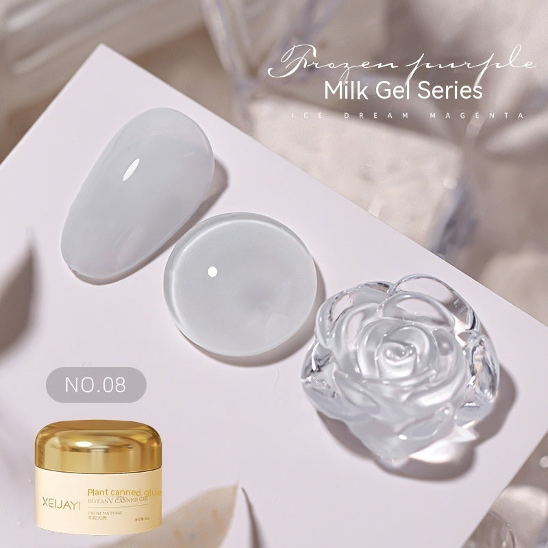 Milk Jelly Spar Cat's Eye Solid Color Summer Ice UV Polish