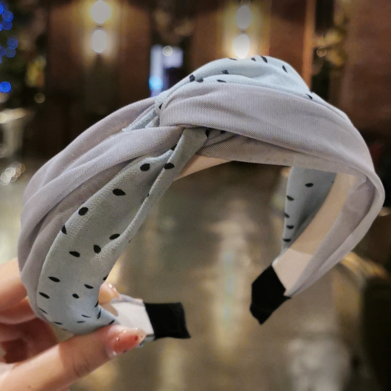 Fabric wave point headband