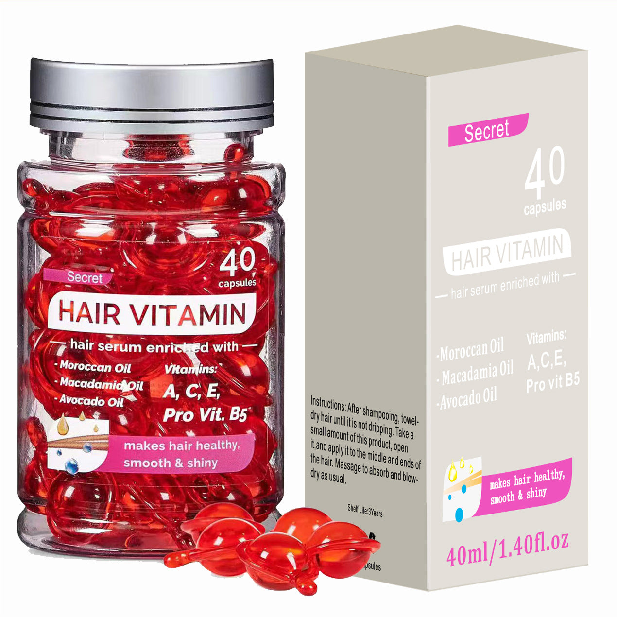 Secret Biotin Hair Essential Oil Hair Care Capsules