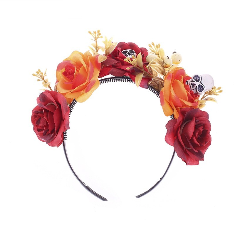 Simulated Cloth Spider Rose Hair Hoop