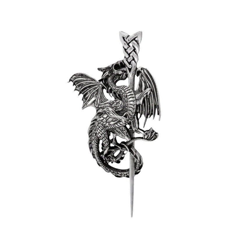Retro Viking Dragon Hairpin Women's Headdress Nordic