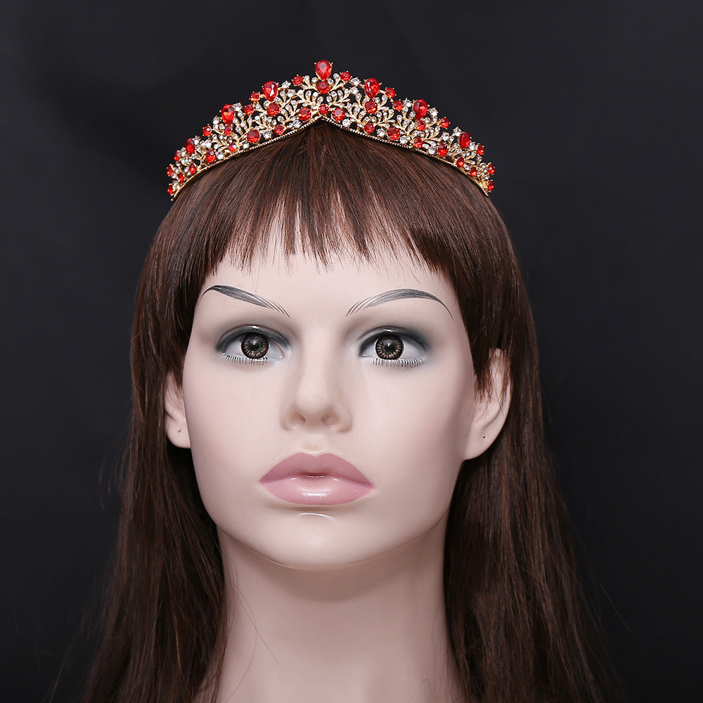 Rhinestone Headband Baroque Alloy Crown