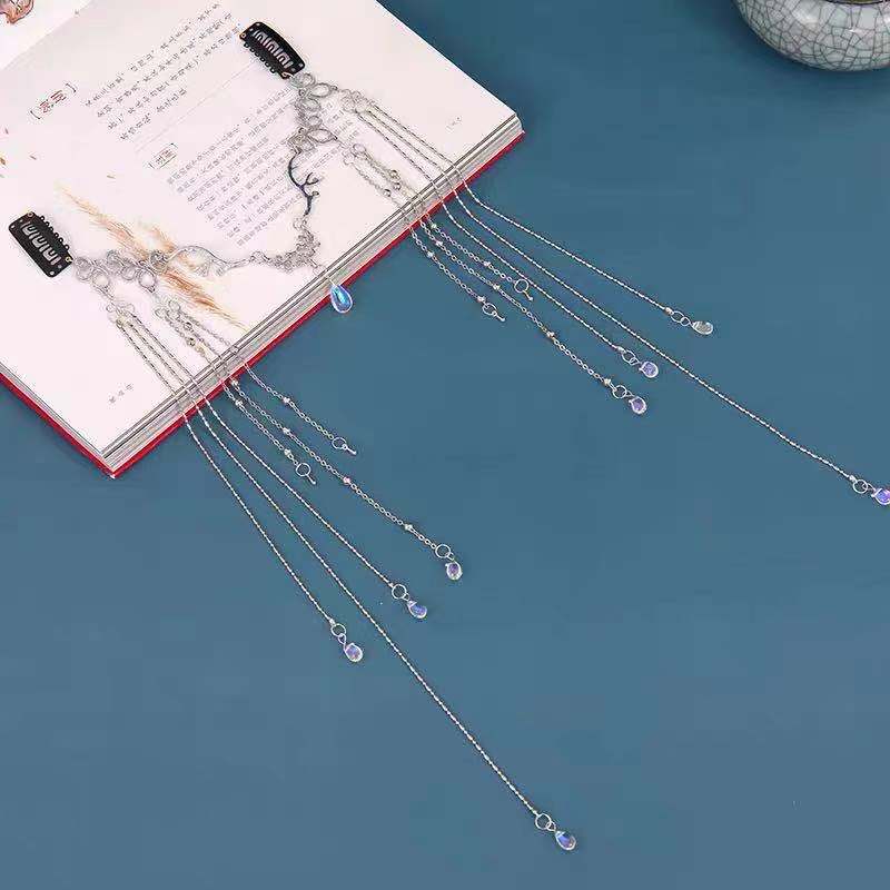 Retro Handmade Water Drop Fringed Hairpin Curtain