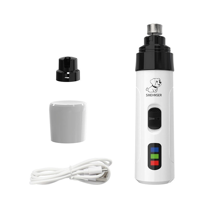 Smehnser Pet Nail Piercing Device Dog Electric Manicure Scissors LED Nail Scissors Set