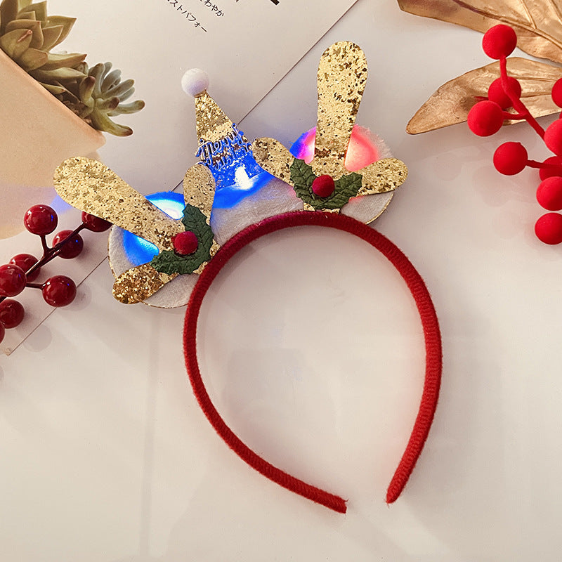 Christmas Antlers Hairband Decoration Plush