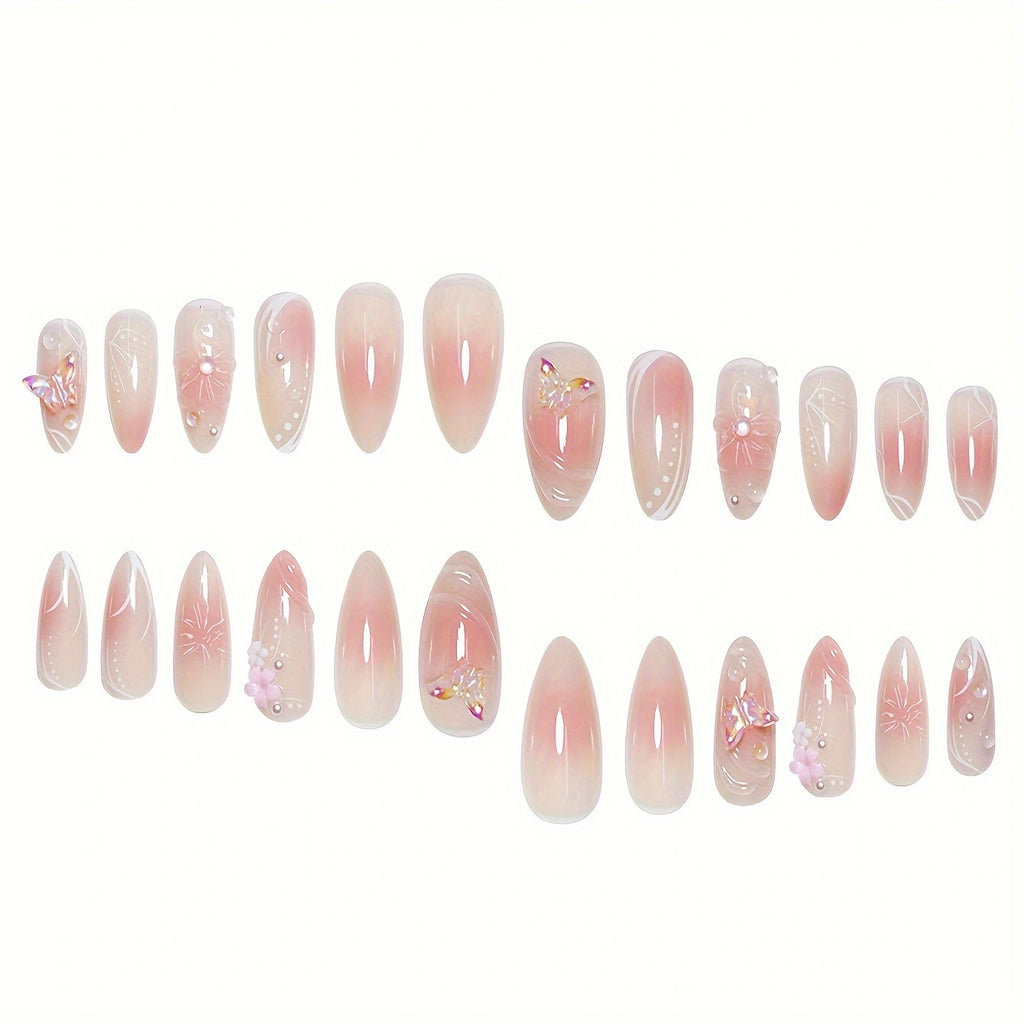 Wear Armor Sweet Cool Almond Length Fake Nails