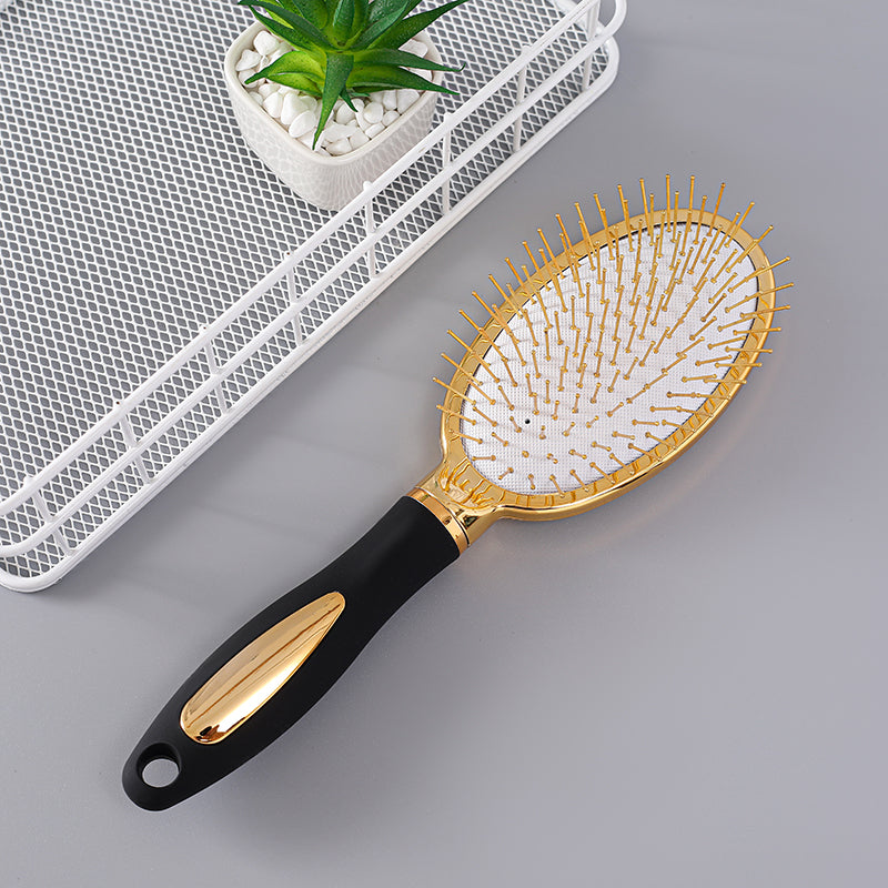 Wood-steel Needle-tooth Massage Electroplating Comb