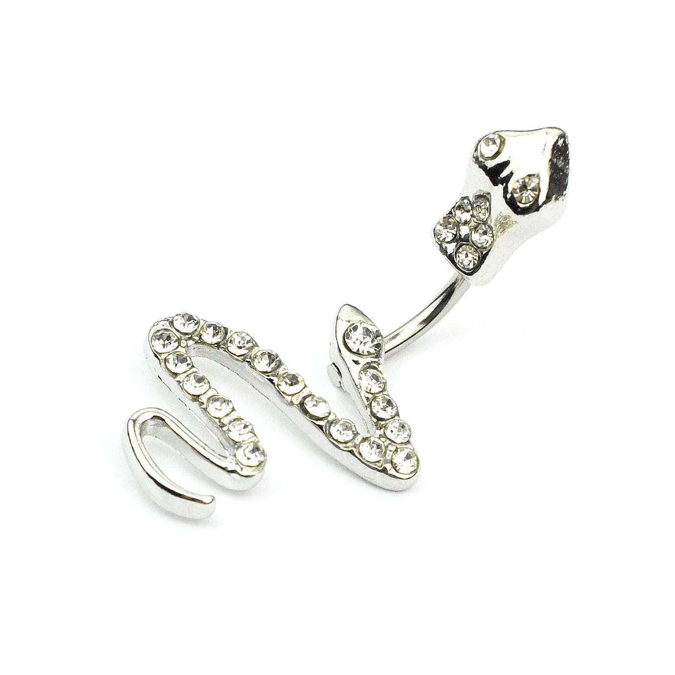 Diamond Snake Navel Nail