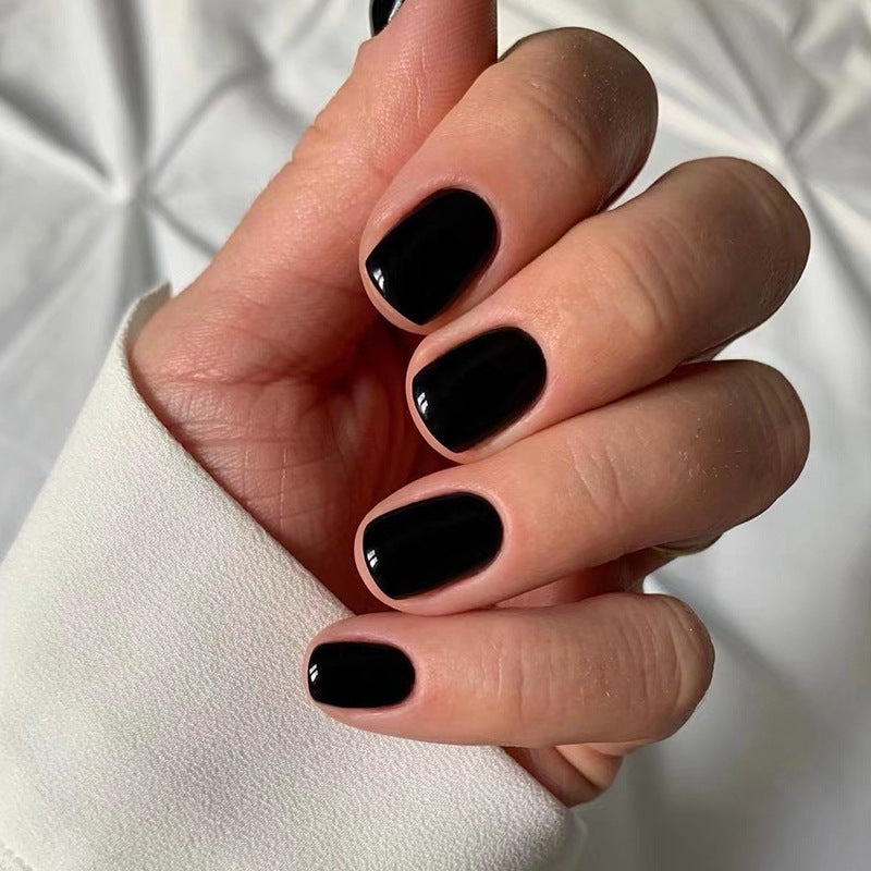 Solid Color Nail Tips Wholesale Nail Sticker Finished Product Removable Wear Finished Nail Beauty