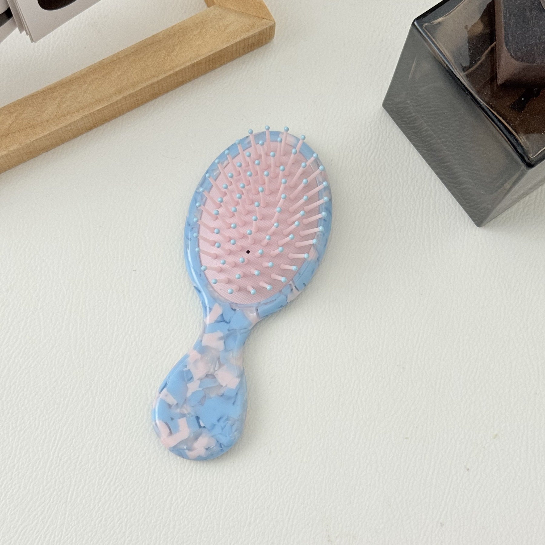 Simple Colorful Acetate Air Cushion Hair Comb With Personalized Name