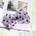 Polka Dot Mesh Bow Hairpin Spring Clip