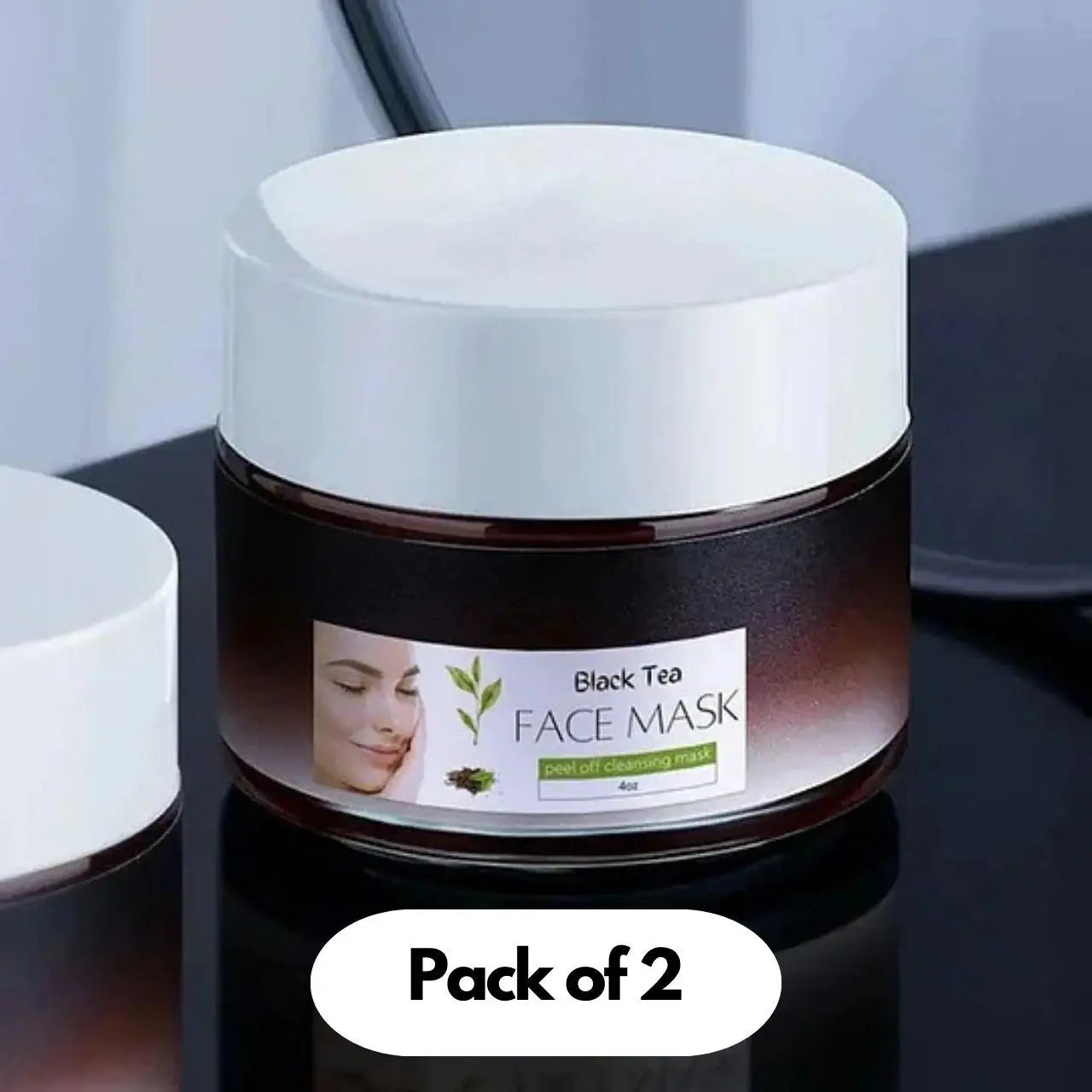 Black Team Face Mask 200G Pack Of 2