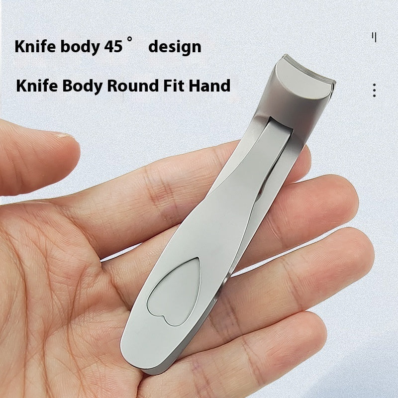 Love Elbow Stainless Steel Anti-splash Nail Clippers Powder Die Casting Single Large Opening Nail