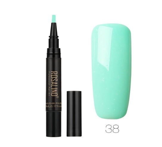 Rosalind 5ml Solid Color Nail Art Pen Nail Glue for Nail Art