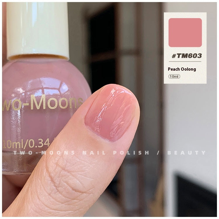 Two-Moons Pure Color Sequins Nail Polish Baking-free And Tear-free
