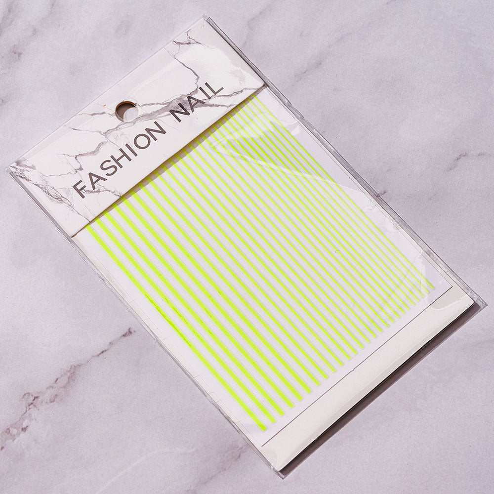 Stickers Bright Line Back Glue Fashion Nail Paste Decorative Multi-color Nail Patches
