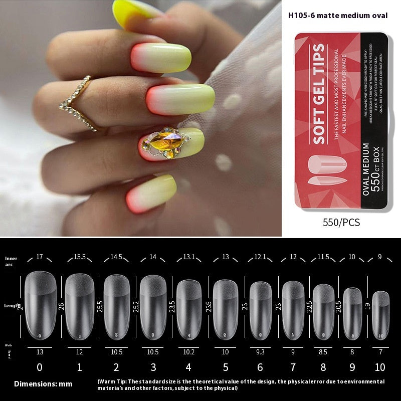 Porcelain White Box Nail Polish Ultra-thin And Scratch Free Matte soft gel tips
