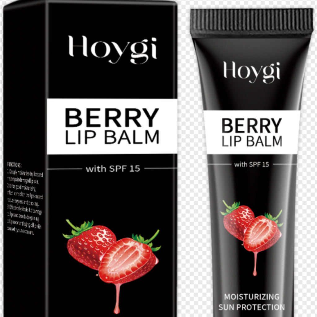 Colored Berry Lip Balm Has Cracked Dead Skin