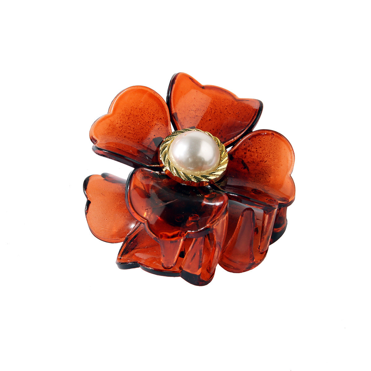 French Romantic Flower Clasp Pearl Hairpin Girl