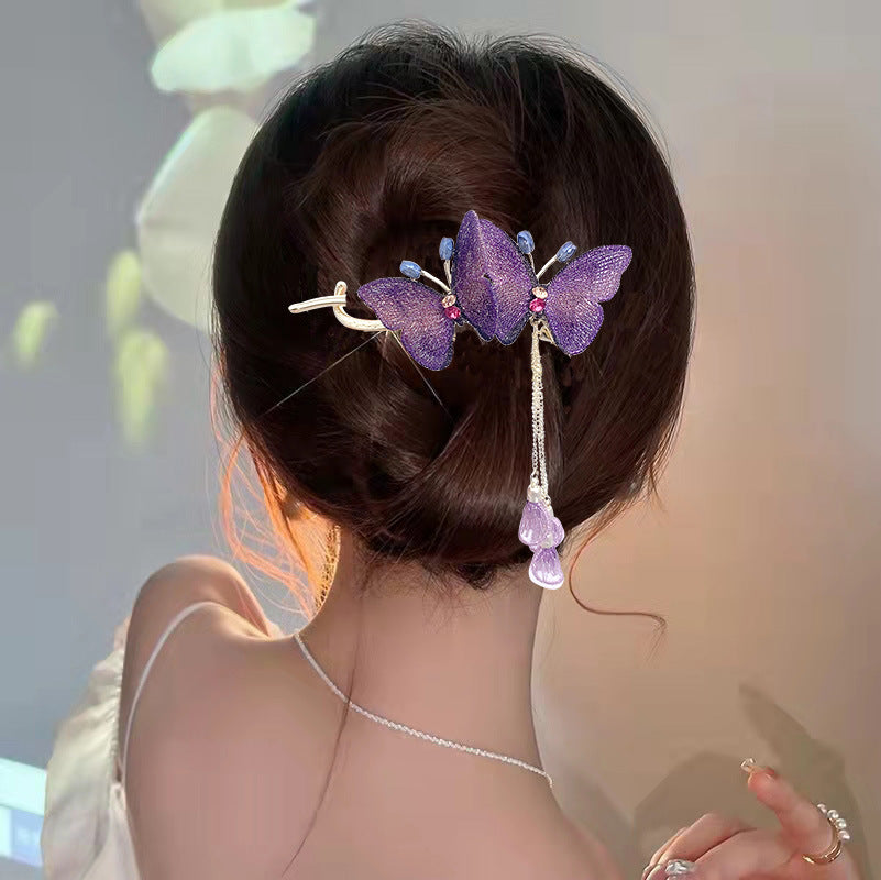 New Butterfly Frog Buckle Barrette For Women