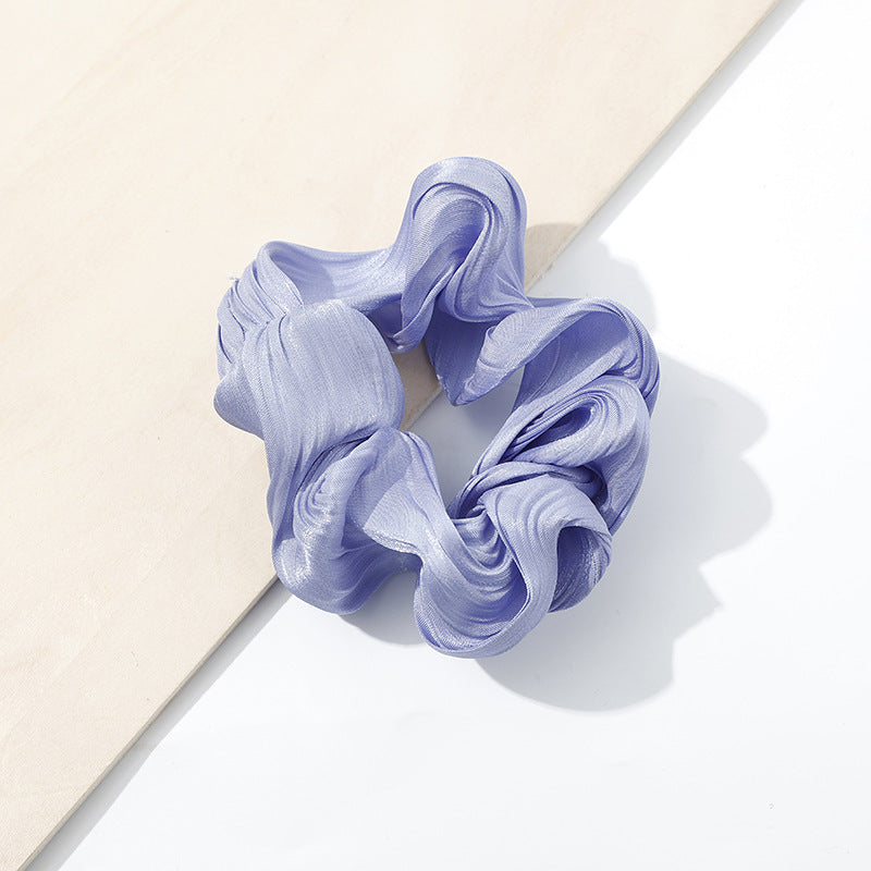 Simple Large Intestine Ring Solid Color Fabric Craft Hair Ring