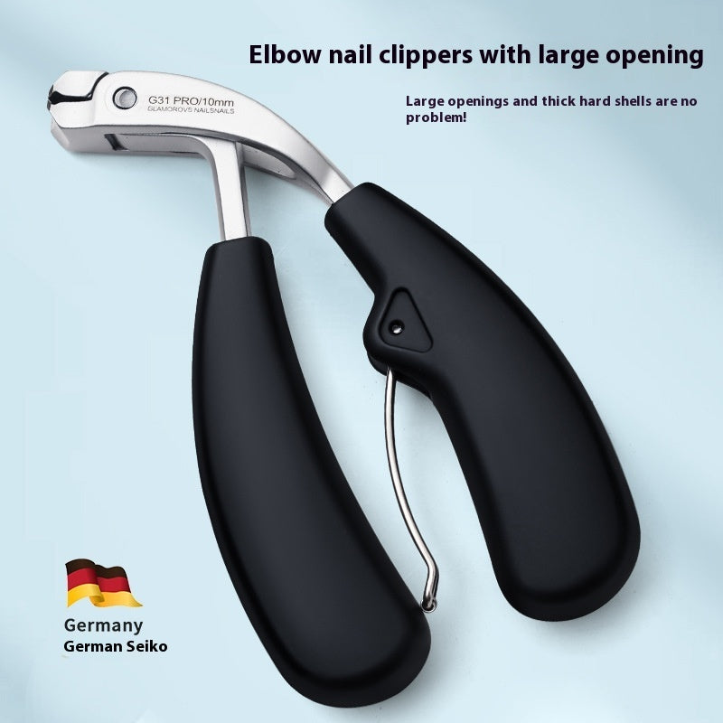 Anti-splash Bevel Elbow Nail Clippers Large Opening Secondary Blade Nail Clippers Pruning