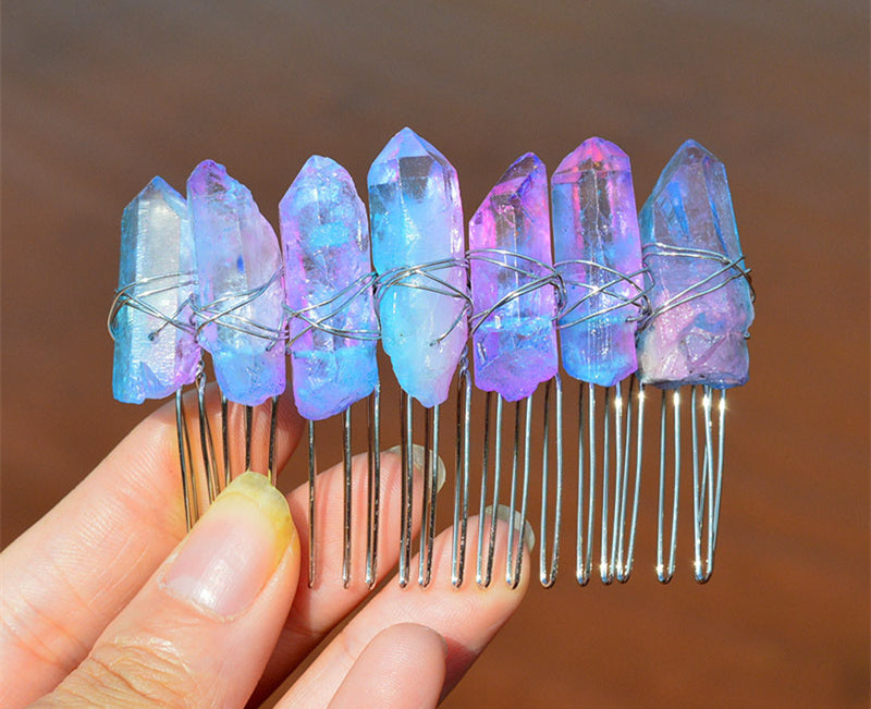 Natural Plated Two Colour 20 Tooth Hair Comb Diy
