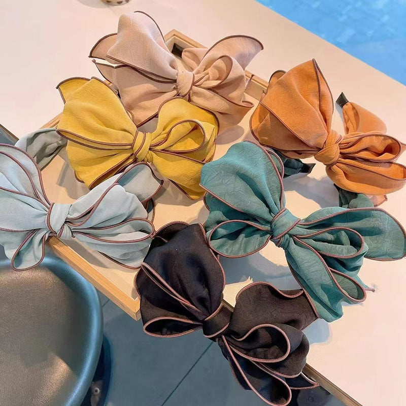 Wide-brimmed Headband With A 3D Bow For Women