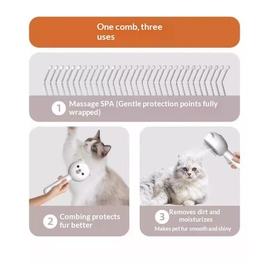 Spray Massage Steam Comb Brush Cleansing Brush