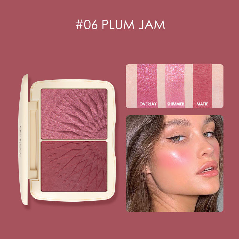 Sunkissed Three-dimensional Light Effect Highlighting Blush Shadow