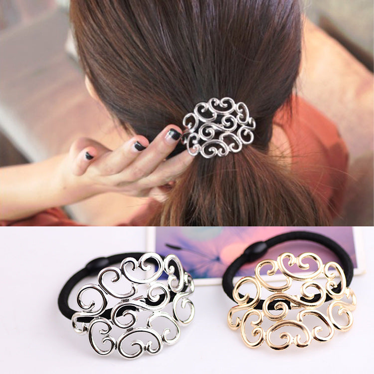 Fashion Alloy Hollow Pattern Hair Tie