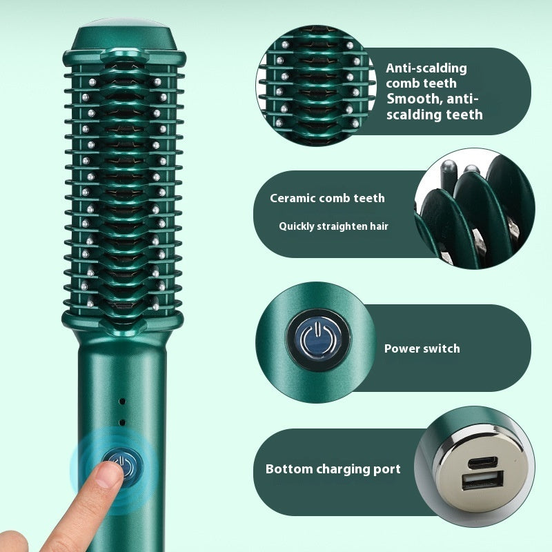 USB Wireless Straight Comb For Curling Or Straightening