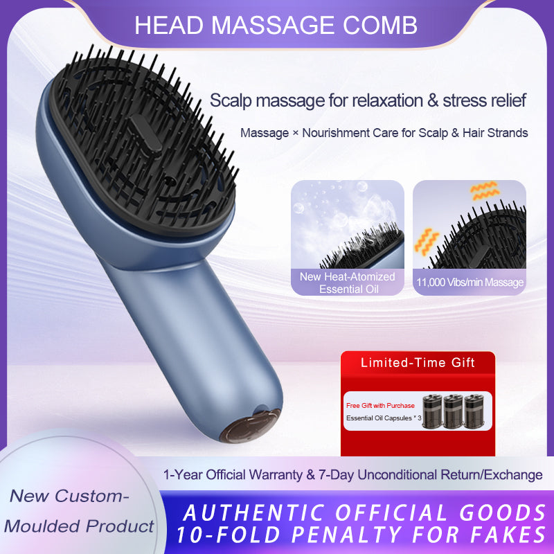 Vibrating Heated Essential Oil Hair Massage Comb