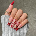 Cheerilee Red French Wear Wavy Nail Color Matching