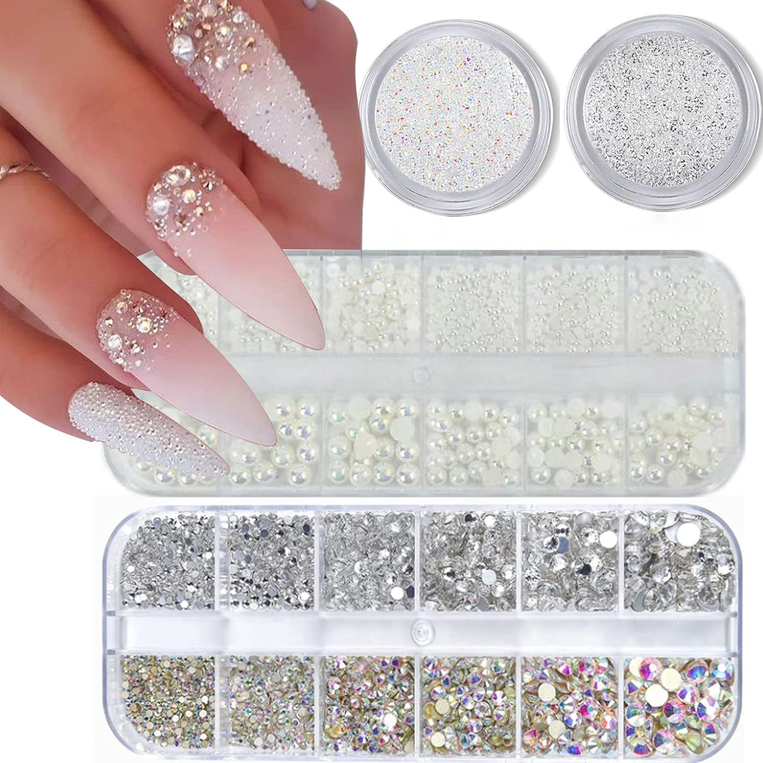 Nail Ornament Bow Pearl Accessories Suit