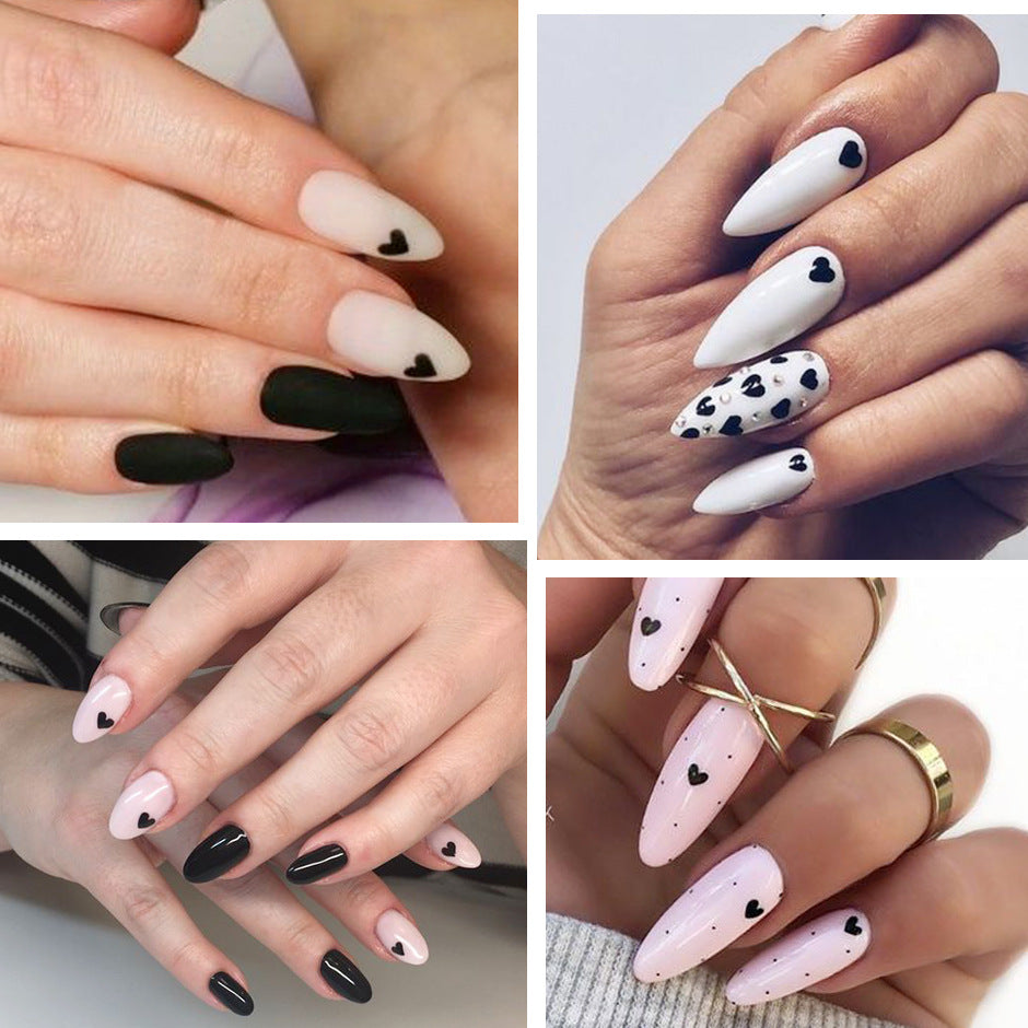 Cross-border Douyin Online Influencer Nail Stickers Cartoon Animation Couple Love Series Nail DIY Adhesive Decals Nail