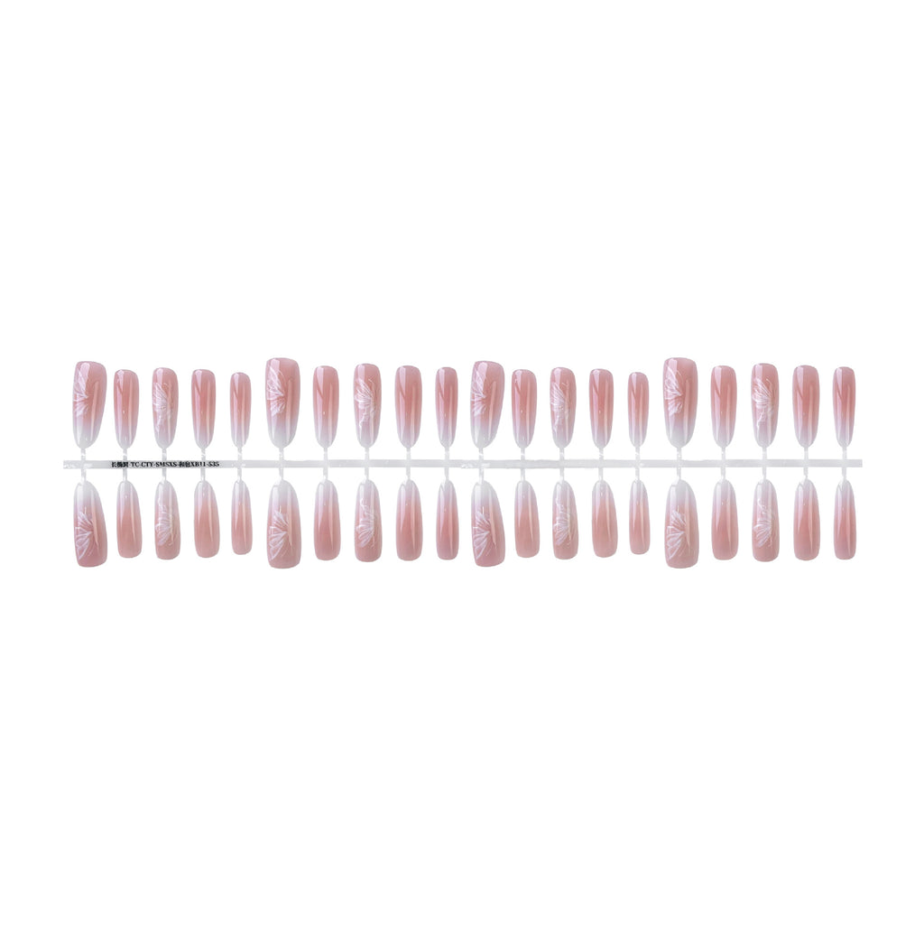 Press On Nails New Chinese Style Butterfly Oval Almond Nail Shaped Piece