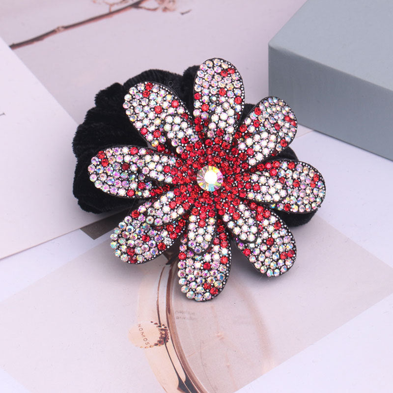 Ethnic Feng Shui Diamond Fabric Pig Intestine Hair Tie Headdress