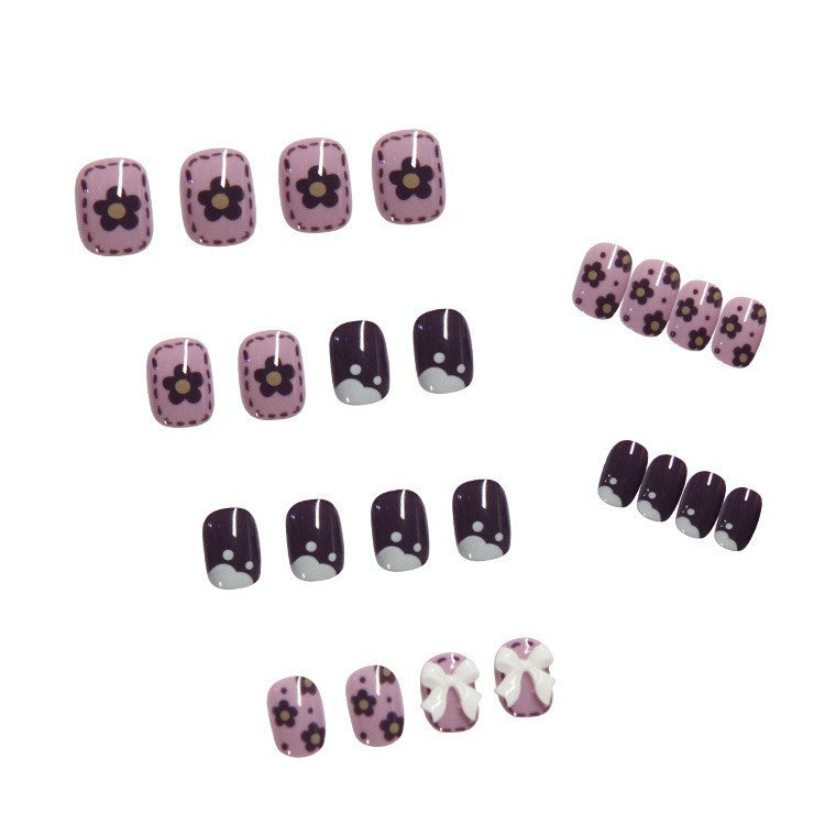 Removable Broken Diamond Bow Nail Sticker