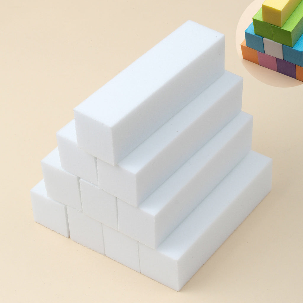 Nail White Tofu Block Color High Foaming Four Sides Grinding Block