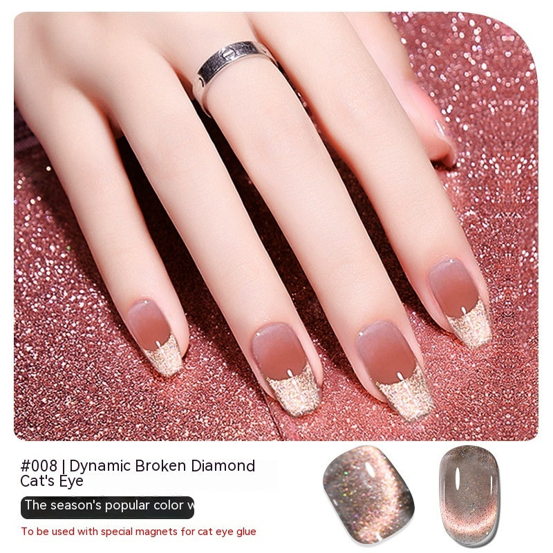 Zhiyana Drill Cat's Eye Nail Polish Glue